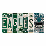 Eagles Cut License Plate Strip Wood Sign WS-107 8 Strip Kit
