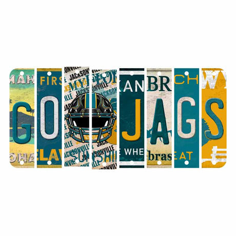 Go Jags Cut License Plate Strip Wood Sign WS-109 8 Strip Kit