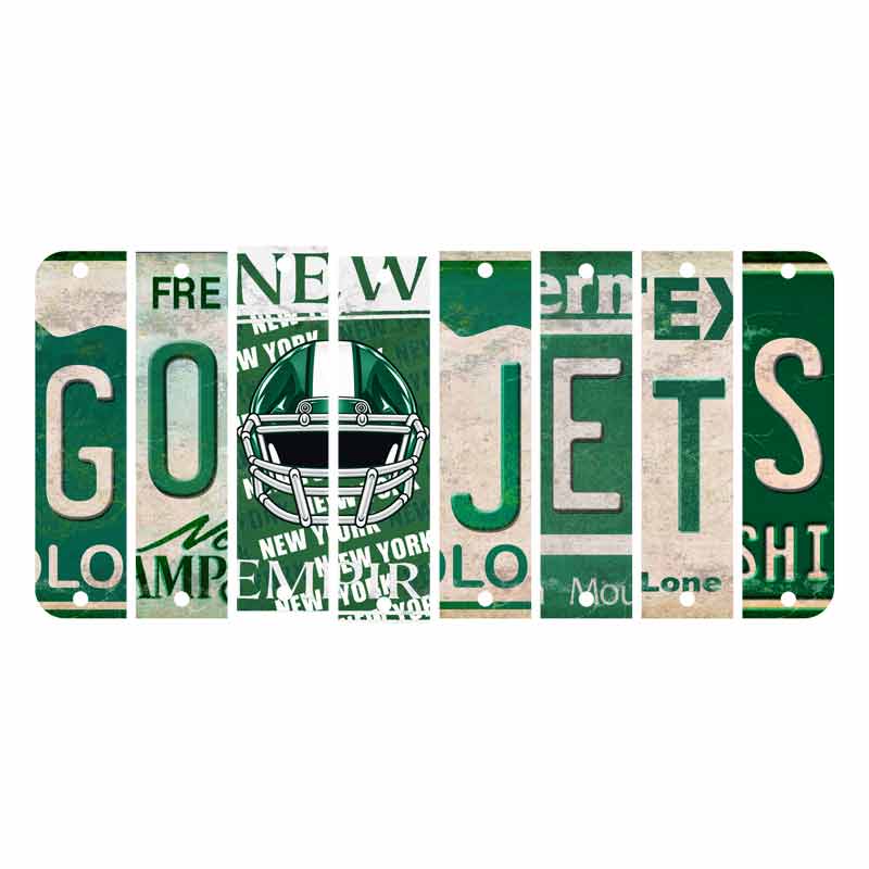 Go Jets Cut License Plate Strip Wood Sign WS-110 8 Strip Kit