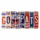 Go Pats Cut License Plate Strip Wood Sign WS-111 8 Strip Kit