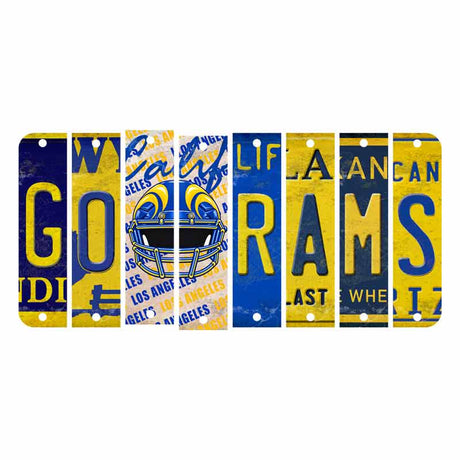 Go Rams Cut License Plate Strip Wood Sign WS-112 8 Strip Kit