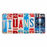 Titans Cut License Plate Strip Wood Sign WS-117 8 Strip Kit
