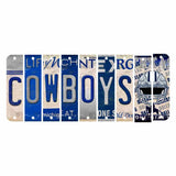 Cowboys Cut License Plate Strip Wood Sign WS-119 9 Strip Kit