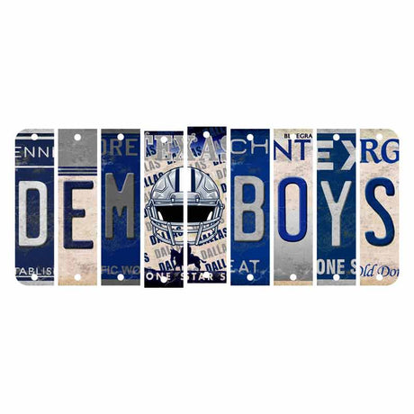 Dem Boys Cut License Plate Strip Wood Sign WS-121 9 Strip Kit