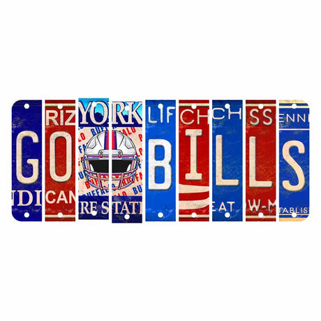 Go Bills Cut License Plate Strip Wood Sign WS-123 9 Strip Kit