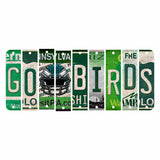Go Birds Cut License Plate Strip Wood Sign WS-124 9 Strip Kit