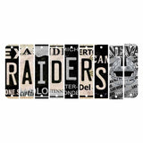 Raiders Cut License Plate Strip Wood Sign WS-128 9 Strip Kit