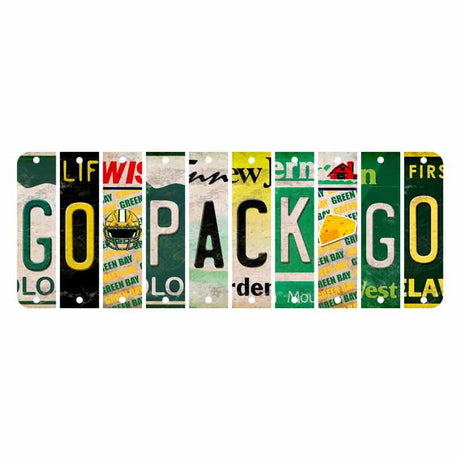 Go Pack Go Cut License Plate Strip Wood Sign WS-131 10 Strip Kit