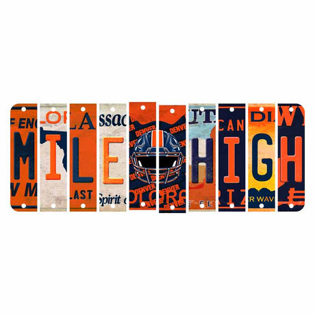 Mile High Cut License Plate Strip Wood Sign WS-132 10 Strip Kit