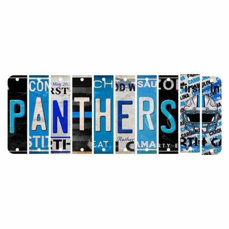 Panthers Cut License Plate Strip Wood Sign WS-133 10 Strip Kit