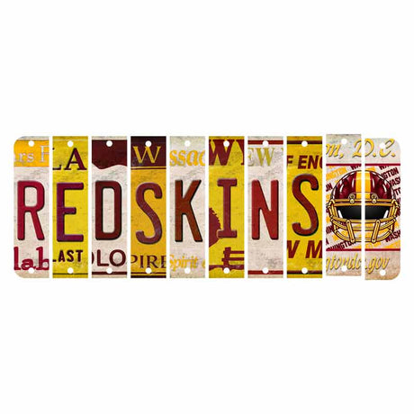 Redskins Cut License Plate Strip Wood Sign WS-134 10 Strip Kit