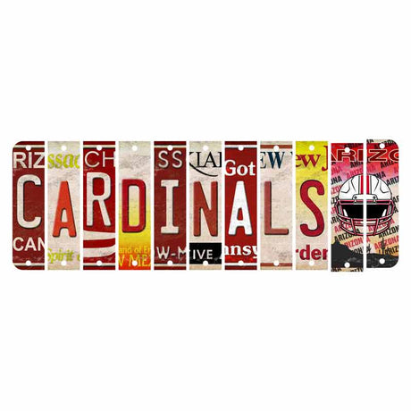 Cardinals Cut License Plate Strip Wood Sign WS-137 11 Strip Kit
