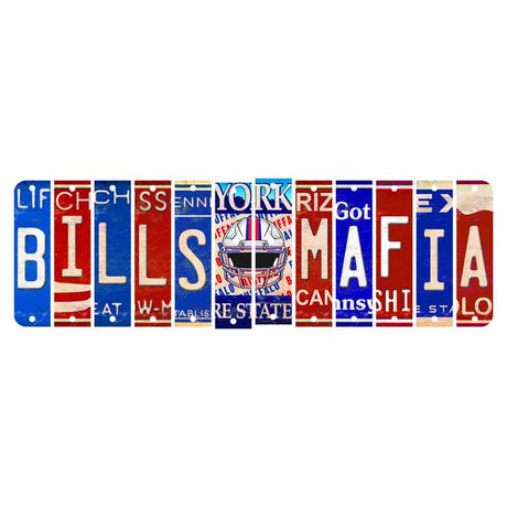 Bills Mafia Cut License Plate Strip Wood Sign WS-138 12 Strip Kit