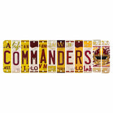 Commanders Cut License Plate Strip Wood Sign WS-139 12 Strip Kit