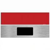 Red Solid Blank Novelty Metal Street Sign 6" x 1.5" (KM)