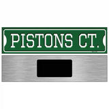 Pistons Ct Novelty Metal Street Sign 6" x 1.5" (KM)