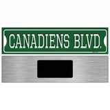 Canadiens Blvd Novelty Metal Street Sign 6" x 1.5" (KM)