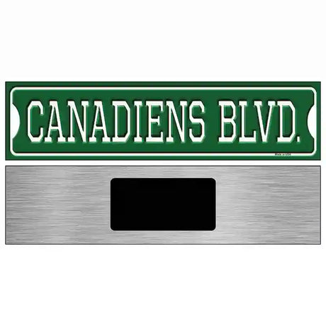 Canadiens Blvd Novelty Metal Street Sign 6" x 1.5" (KM)