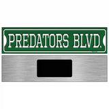 Predators Blvd Novelty Metal Street Sign 6" x 1.5" (KM)
