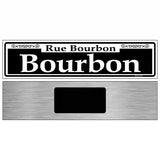 Bourbon Novelty Metal Street Sign 6" x 1.5" (KM)