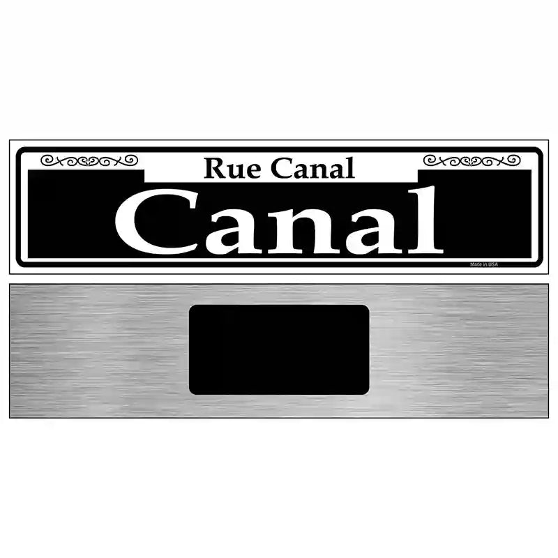Canal Novelty Metal Street Sign 6" x 1.5" (KM)