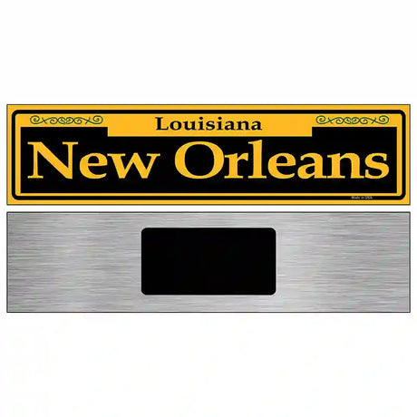 New Orleans Yellow Novelty Metal Street Sign 6" x 1.5" (KM)
