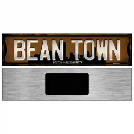 Boston Massachusetts Bean Town Novelty Metal Street Sign 6" x 1.5" (KM)