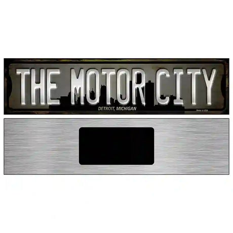 Detroit Michigan The Motor City Novelty Metal Street Sign 6" x 1.5" (KM)