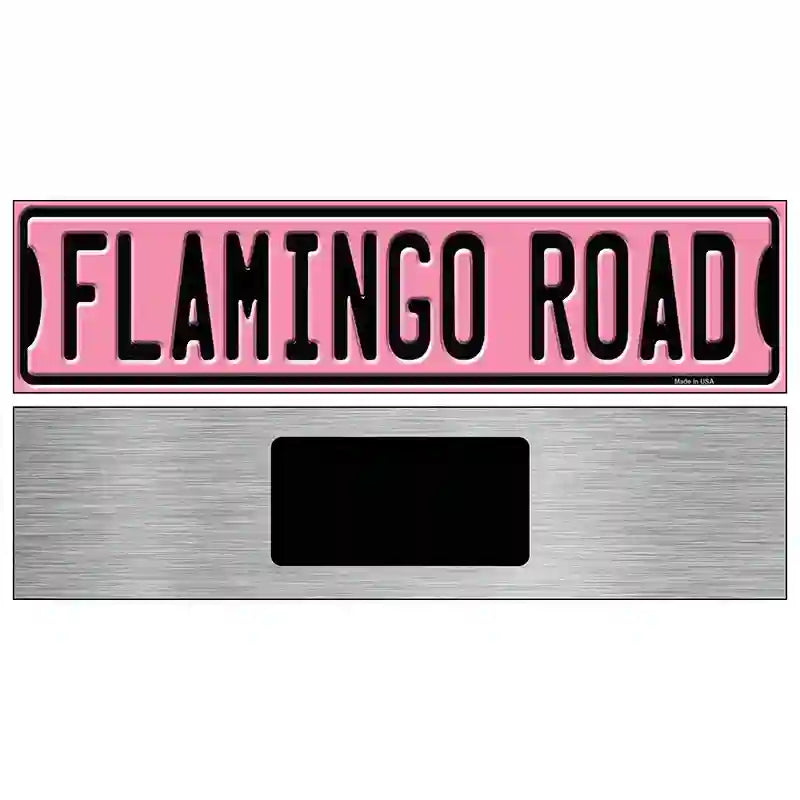 Flamingo Road Novelty Metal Street Sign 6" x 1.5" (KM)