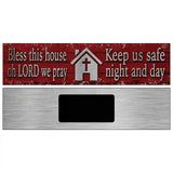 Bless This House Novelty Metal Street Sign 6" x 1.5" (KM)