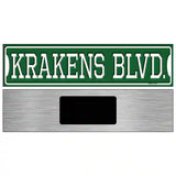 Krakens Blvd Novelty Metal Street Sign 6" x 1.5" (KM)
