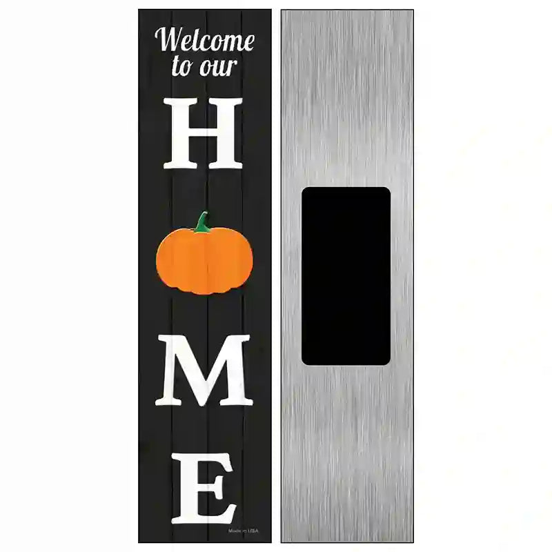 Home Pumpkin Novelty Metal Street Sign 6" x 1.5" (KM)