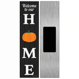 Home Pumpkin Novelty Metal Street Sign 6" x 1.5" (KM)