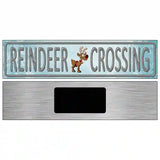 Reindeer Crossing Novelty Metal Street Sign 6" x 1.5" (KM)