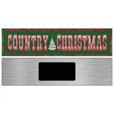 Country Christmas Novelty Metal Street Sign 6" x 1.5" (KM)