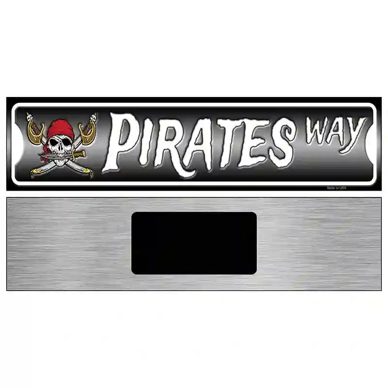 Pirates Way Novelty Metal Street Sign 6" x 1.5" (KM)