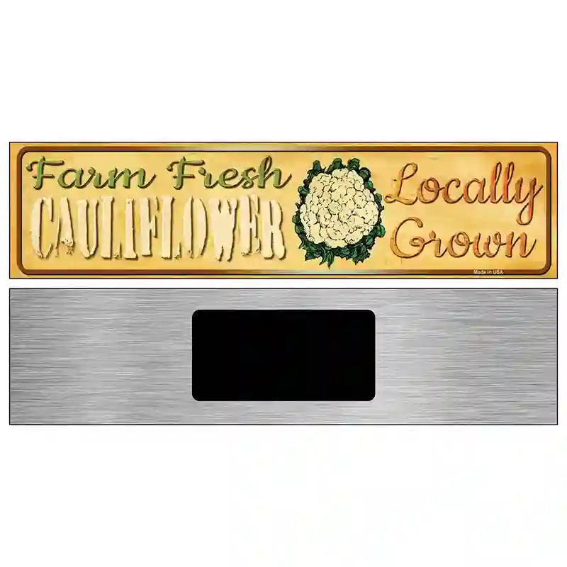 Farm Fresh Cauliflower Novelty Metal Street Sign 6" x 1.5" (KM)
