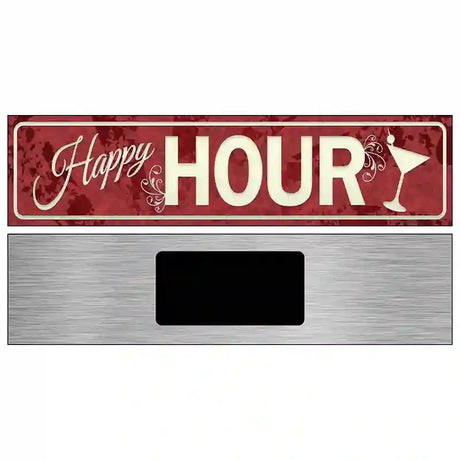 Happy Hour Novelty Street Sign 6" x 1.5" (KM)