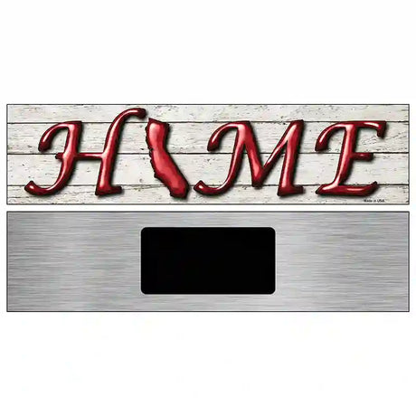 California Home State Outline Novelty Metal Street Sign 6" x 1.5" (KM)