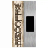 Welcome Wood Novelty Metal Street Sign 6" x 1.5" (KM)