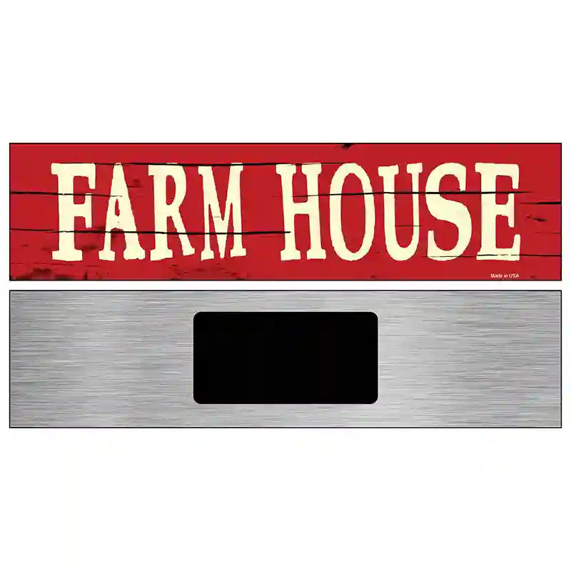Farm House Novelty Metal Street Sign 6" x 1.5" (KM)