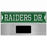 Raiders Dr Novelty Metal Street Sign 6" x 1.5" (KM)