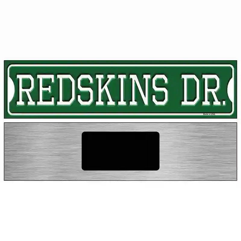 Redskins Dr Novelty Metal Street Sign 6" x 1.5" (KM)