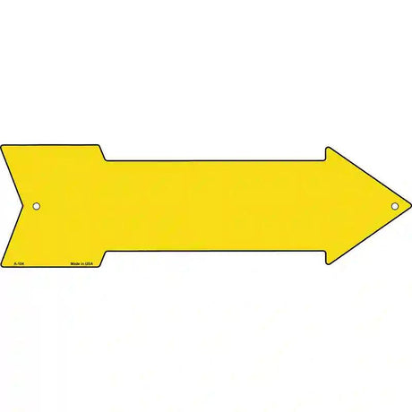Yellow Novelty Metal Arrow Sign 23" x 7" (LA)