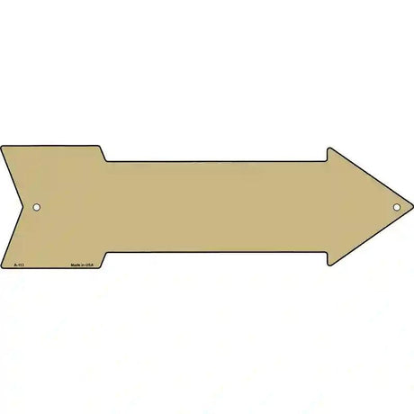Gold Novelty Metal Arrow Sign 23" x 7" (LA)