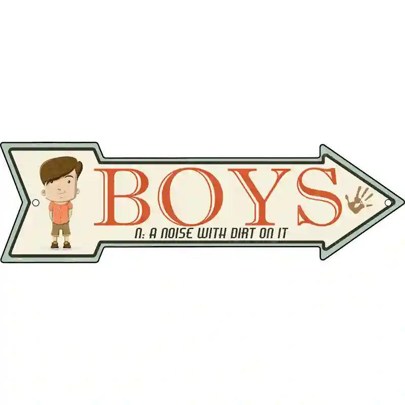 Boys Novelty Metal Arrow Sign 23" x 7" (LA)