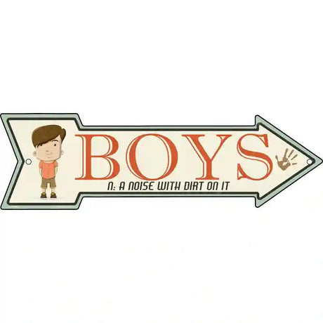 Boys Novelty Metal Arrow Sign 23" x 7" (LA)