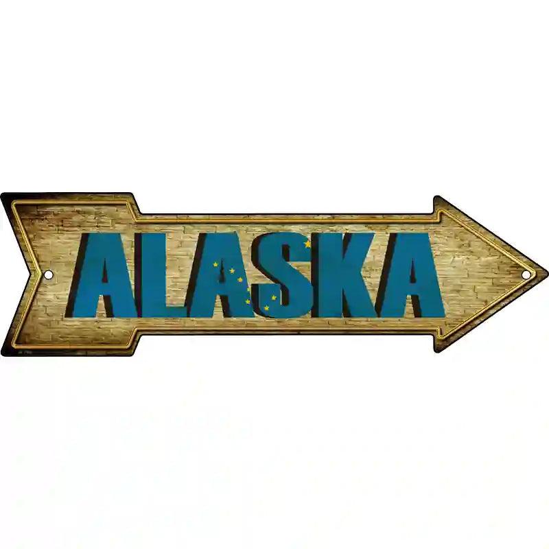 Alaska Novelty Metal Arrow Sign 23" x 7" (LA)