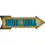 South Dakota Novelty Metal Arrow Sign 23" x 7" (LA)