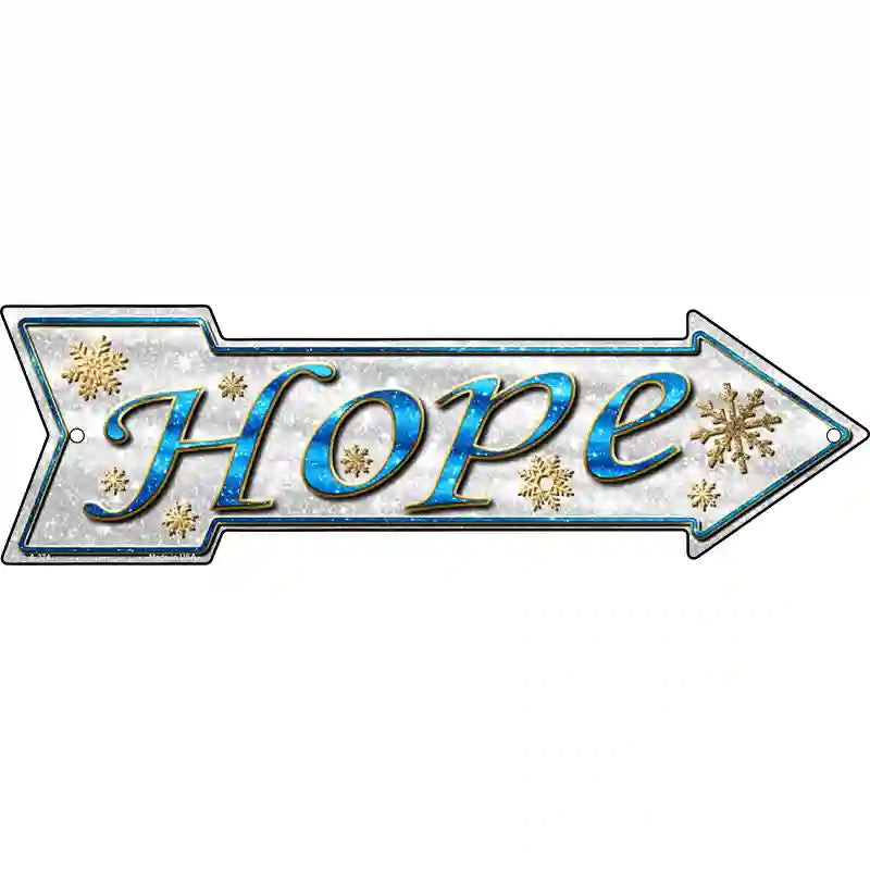 Hope Novelty Metal Arrow Sign 23" x 7" (LA)